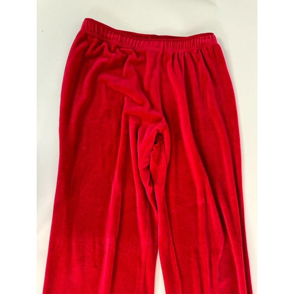 Marisa Christina Elastic Waist Pant Size Medium Red Cotton Blend Velour - Picture 15 of 16